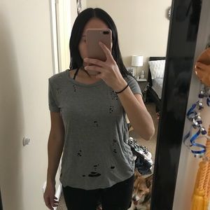 Gray Ripped T-Shirt